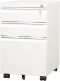 Rolling File Cabinet with Lock, 3-Drawer Mobile Office File Storage Cabinet with Casters for Home Office Rolling File Cabinet with Lock, 3-Drawer Mobile Office File Storage Cabinet with Casters for Home Office