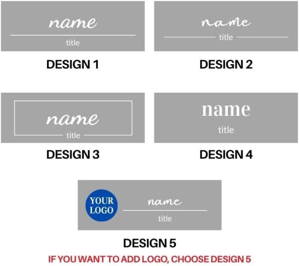 Custom desk name plate