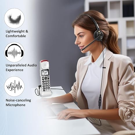 Headset with noise-canceling microphone for comfortable calls.