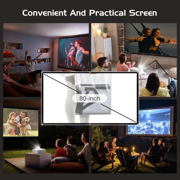 Portable HD Bluetooth projector for movies, gaming, and entertainment with wireless connectivity. Co.