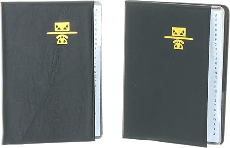 Vinyl Address Book for Personal Use, Small Phone Address Book with 50 Pages for Contact Information Storage, Portable Personal Address Book