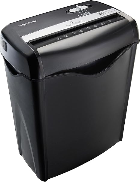 6-Sheet Cross-Cut Credit Card Shredder for Home or Office Use, Auto Start, and Overheat Protection