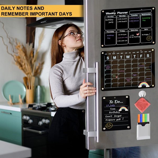 Black Acrylic dry erase board