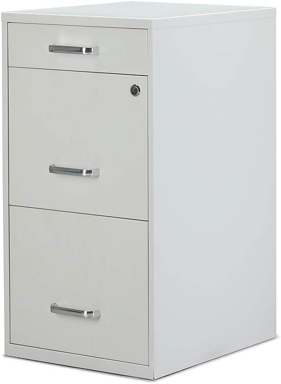 Vertical File Cabinet for Office Use – 3-Drawer Metal Filing Cabinet for Letter-Sized Documents