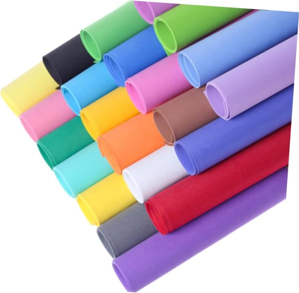 Brightly colored foam sheets for scrapbooking, crafts, and school projects.