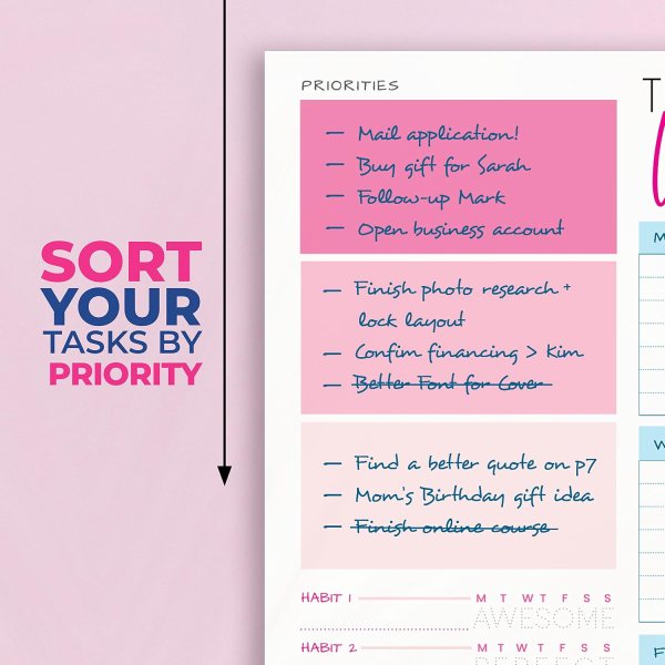 Weekly Productivity Planner Pad