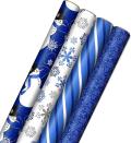 Premium Christmas Wrapping Paper – 4-Pack Blue and Silver Holiday Gift Wrap, Eco-Friendly and Festive Designs for Christmas and Winter Celebrations Premium Christmas Wrapping Paper – 4-Pack Blue and Silver Holiday Gift Wrap, Eco-Friendly and Festive Designs for Christmas and Winter Celebrations