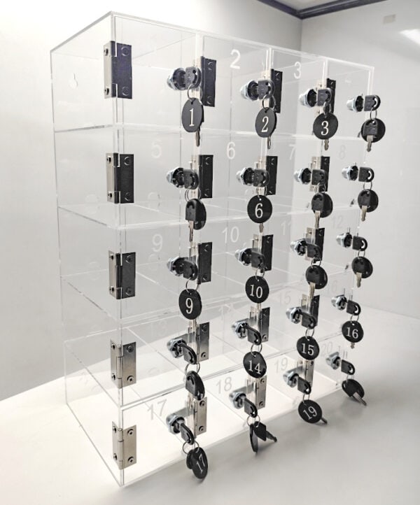 Acrylic Cell Phone Locker – Wall Mounted for Classrooms & Office