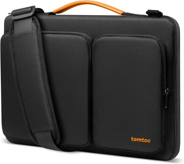 Laptop Shoulder Bag with Military-Grade Protection, CornerArmor, and Tri-Compartment Design for 15-inch Laptops