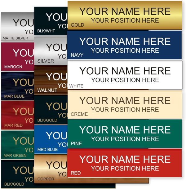 Office desk name plates