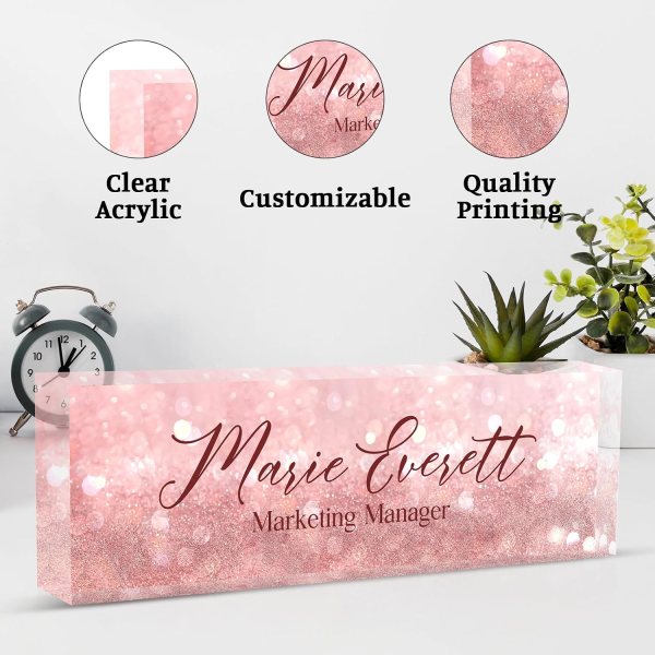 custom office desk name plate