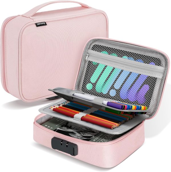 Large Capacity Pencil Case for School, Office & Travel – Multi-Compartment Organizer for Pens, Pencils, Art Supplies & More