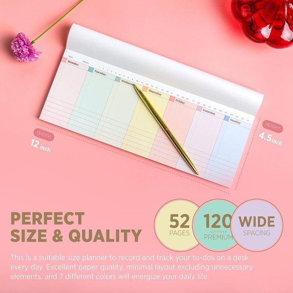 Undated Weekly Planner Pad