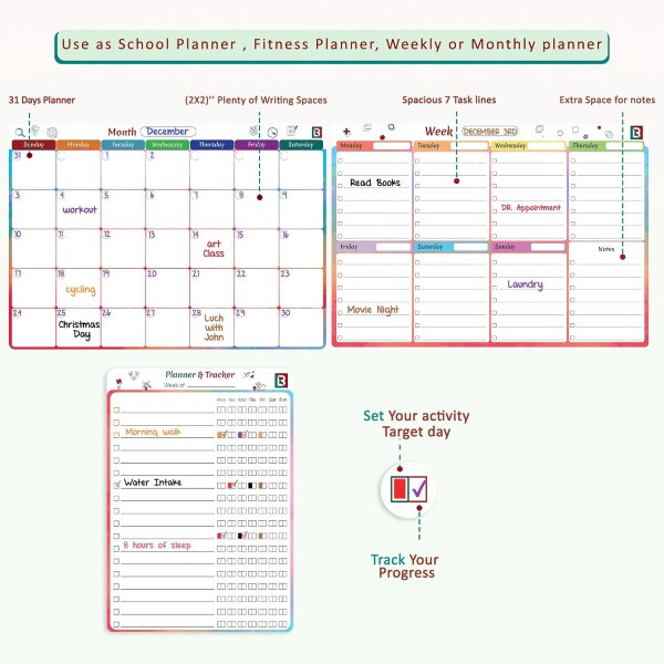 Magnetic Monthly & Weekly Planner