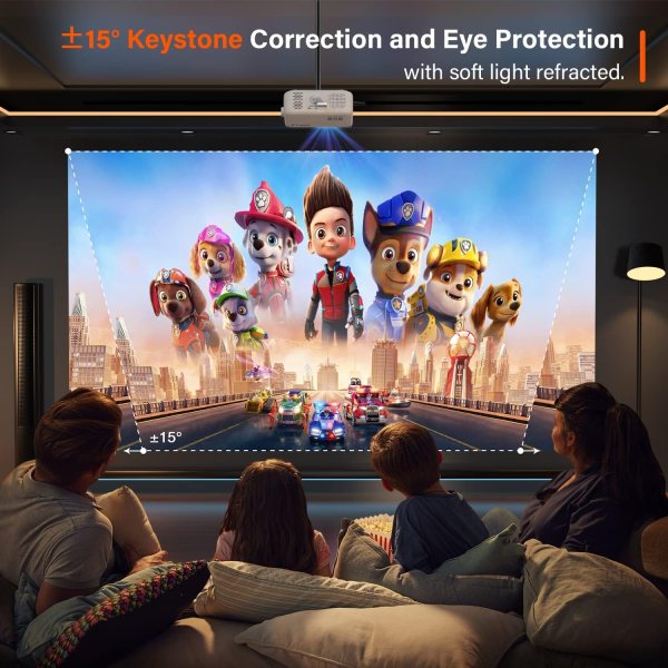 Compact mini projector for home theater, outdoor movies, gaming, and travel.