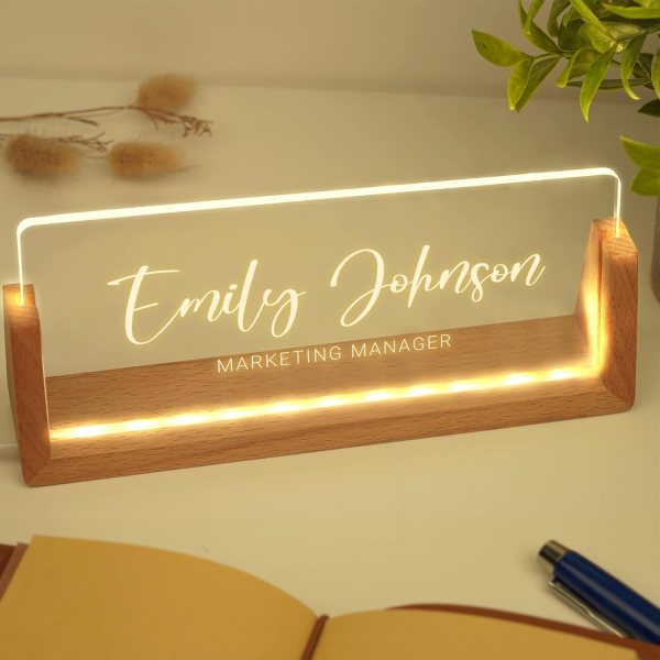 personalized LED desk name plate