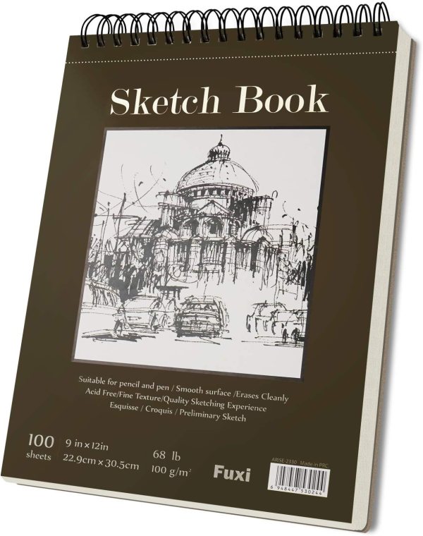 Sketch Pad – 100 Sheets of Acid-Free Paper, Durable and Perfect for All Dry Media