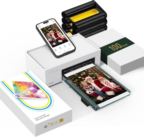 Portable Photo Printer for iPhone, Android & PC – Compact Wireless Mini Photo Printer with App Customization & High-Quality 4×6 Prints
