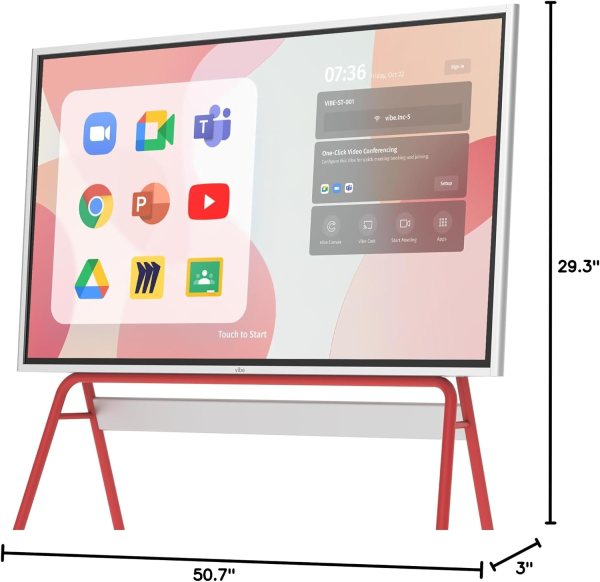 55 Inch 4K UHD Touch Screen Interactive Display for Classroom and Business.