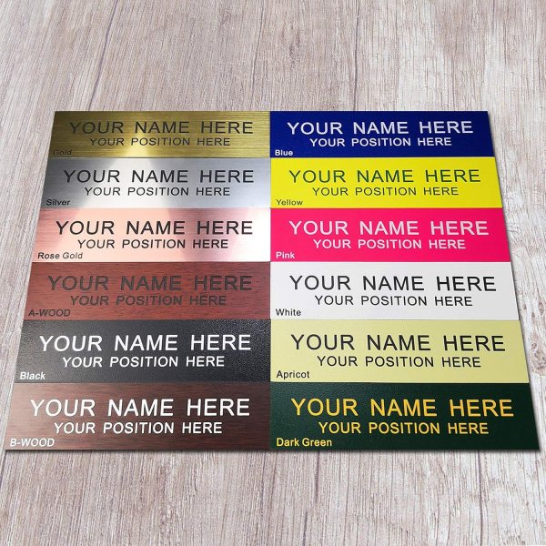 engraved office wall name plate