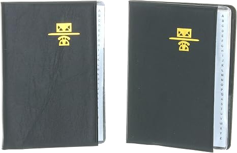 Vinyl Address Book for Personal Use, Small Phone Address Book with 50 Pages for Contact Information Storage, Portable Personal Address Book