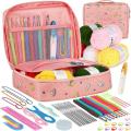 Complete Crochet Set for Beginners – 59-Piece Crochet Kit with Ergonomic Hooks, Yarn, Accessories, and Storage Bag Complete Crochet Set for Beginners – 59-Piece Crochet Kit with Ergonomic Hooks, Yarn, Accessories, and Storage Bag