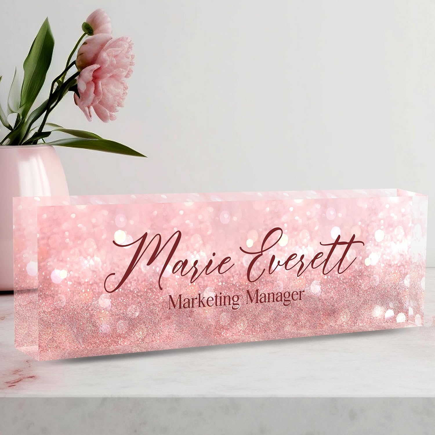 custom office desk name plate