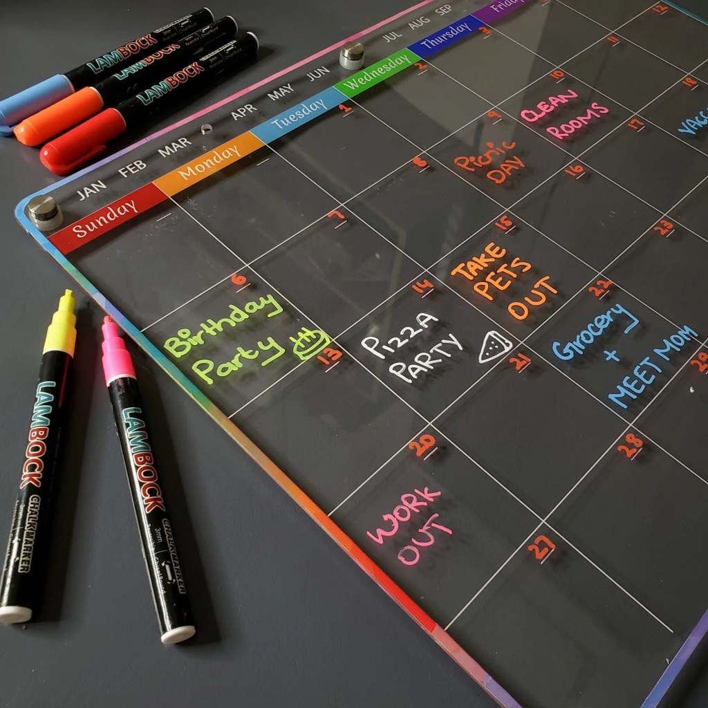 Collaborate using Monthly Magnetic Calendars & Acrylic Fridge Calendars