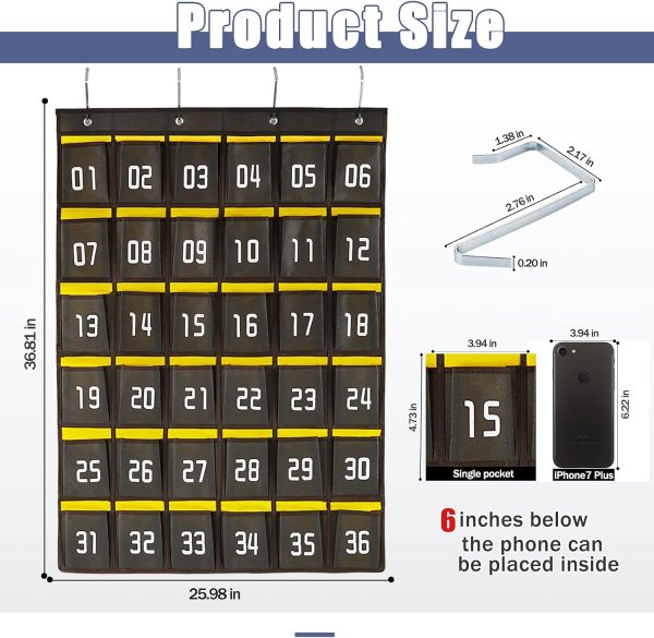 classroom cell phone pocket chart