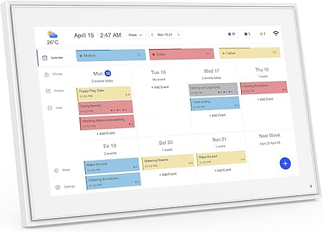 Family calendar display