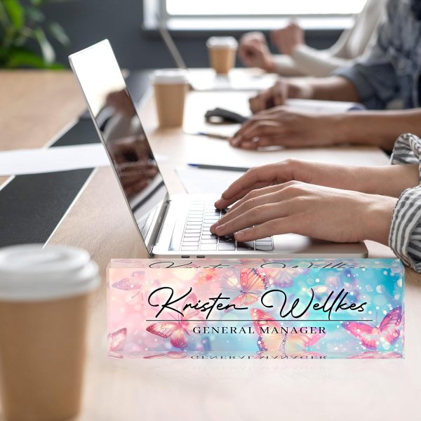 custom acrylic desk name plate