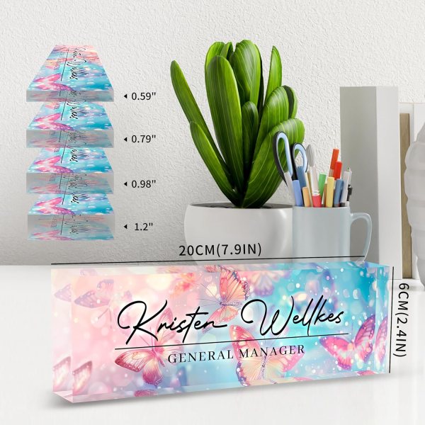 custom acrylic desk name plate
