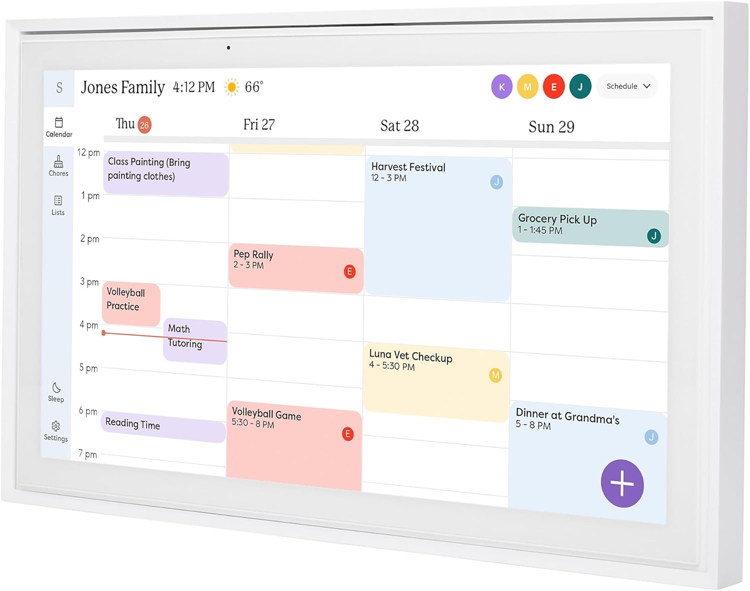 Family Digital Calendar Display
