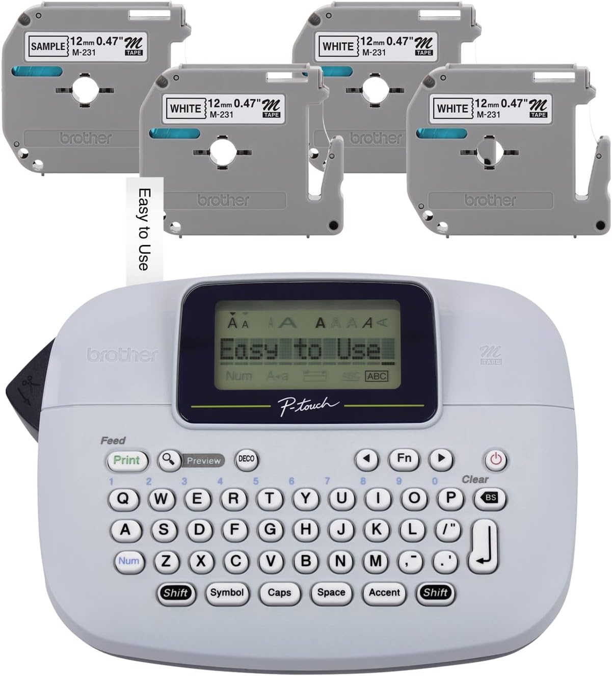 Portable Compact Label Maker with Thermal Printing for Home and Office Organization