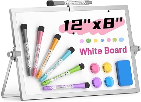 Magnetic Whiteboard with Stand – Double-Sided Dry Erase Board for Home, Office, Classroom, and More