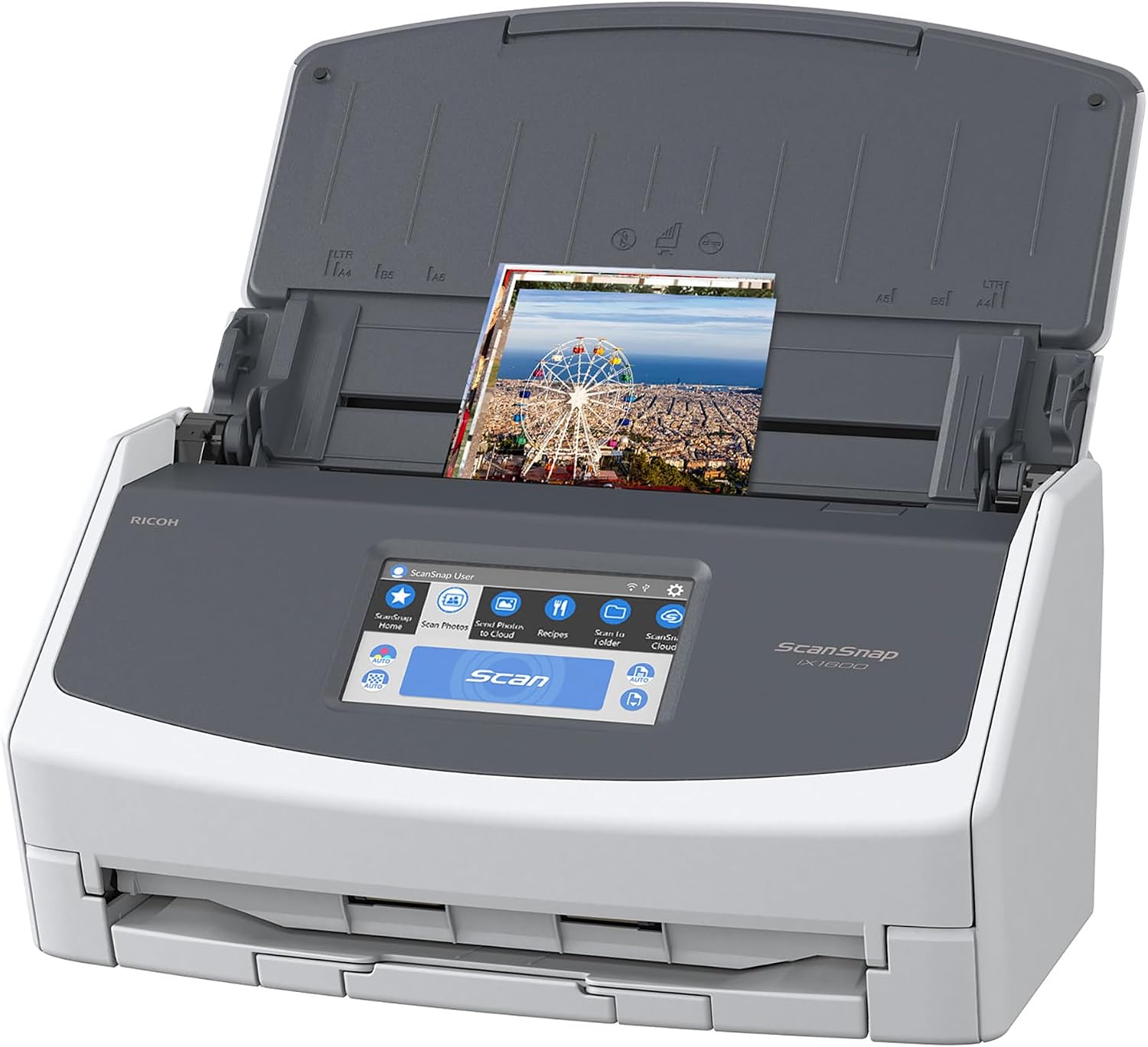 Fast Document Scanner – High-Speed Duplex Scanning, Wi-Fi Connectivity, Ideal for Photos, Receipts, and Business Documents