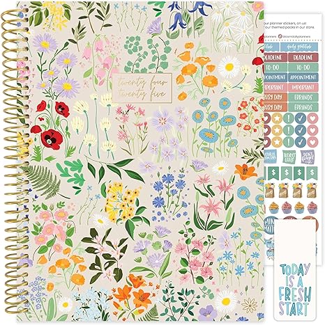 2024-2025 Academic Planner – Weekly & Monthly Layouts, Goal Setting, Habit Tracking, Inspirational Features, Soft Cover, 16 Designs Available