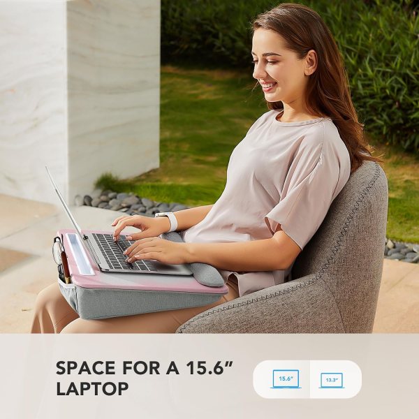 Lap desk with cushion