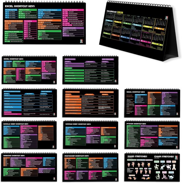 Excel Cheat Sheet Desk Calendar 2025