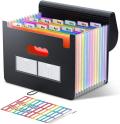 Accordion File Organizer with 12 Pockets, Expandable Portable Document Organizer with Colorful Tabs for Bills, Receipts, and Office Files Accordion File Organizer with 12 Pockets, Expandable Portable Document Organizer with Colorful Tabs for Bills, Receipts, and Office Files