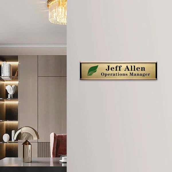 custom office door name plate