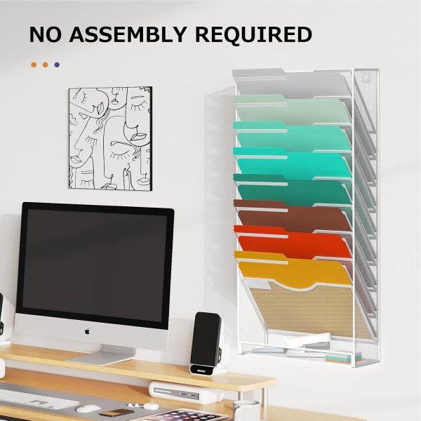 Wall hanging file organizer