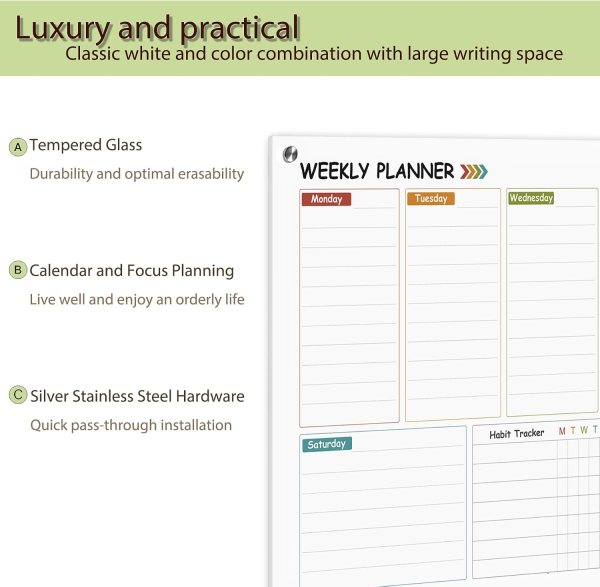 Large Dry Erase Calendar Whiteboard