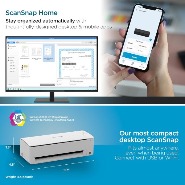 Portable Wireless Document Scanner for Home Office.