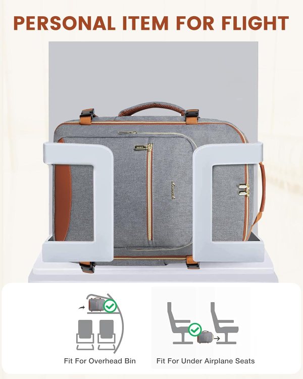 Waterproof airline approved carry-on backpack for women with packing cubes