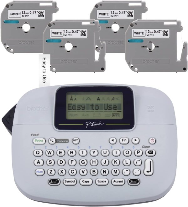 Portable Compact Label Maker with Thermal Printing for Home and Office Organization