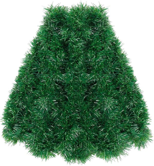 Christmas Decor – Artificial Green Tinsel Garland for Holiday Home Decorations