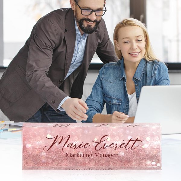 custom office desk name plate
