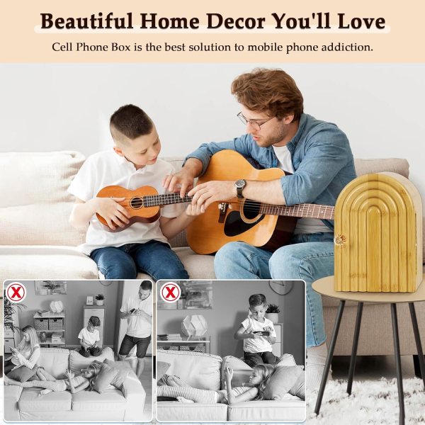 bamboo cell phone box for family time