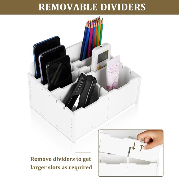 Wooden desk mobile organizer